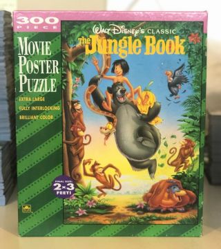 Disney The Jungle Book 2’ X 3’ Movie Poster Puzzle 300 Piece Golden Complete