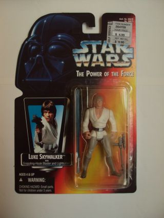 Star Wars Luke Skywalker Tatooine Long Saber Power Of The Force Orange Card