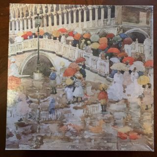 Umbrellas In The Rain,  Venice 500 Piece Jigsaw Puzzle Complete