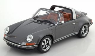 Cmr 1990 Singer Targa Modification Of Porsche 911 Gray Met 1:18 Rare Find