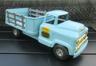 Buddy L Gmc Mech - A - Matic Loader Stake Truck W/ Lift Gate Blue 1950 