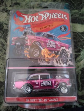 Hot Wheels Rlc Pink 55 Chevy Bel Air Gasser Candy Striper 453/4000 Low Number