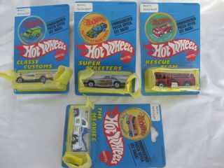 Hot Wheels Set Of Rare Exclusive Cars In Patch Cards