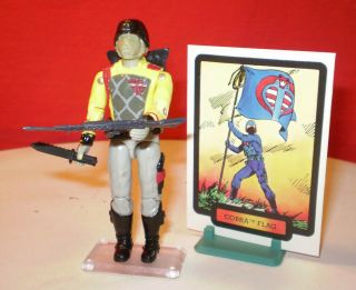 1989 Gi Joe Cobra Python Patrol Crimson Guard Elite Trooper 100,  Rare Card Arah