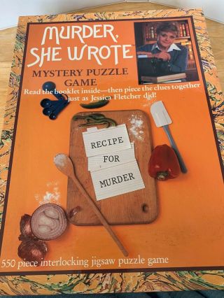 Collectible Murder She Wrote Mystery Puzzle Game Recipe For Murder Rare Complete