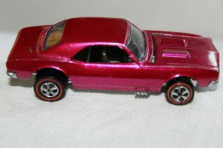 Vintage Redline Hot Wheels Custom Camaro Pink Rare