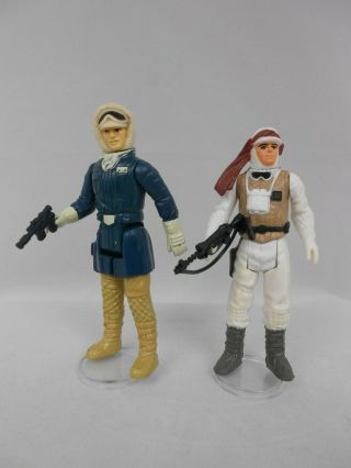 Vintage Star Wars Esb 1980 Luke & Han " Hoth " Pair - N - " Complete " Kenner