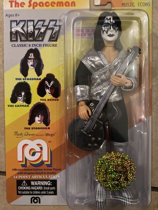 Mego Retro Wave 7 Kiss Spaceman (ace Frehley) 8 " Doll Figure,  Card =free Ship=