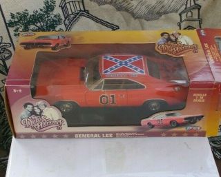 Vintage Dukes Of Hazzard Diecast Car Toy & Box Signed Ben Jones Cooter Rc2 Ertl