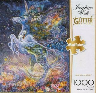 Preowned: 2 Josephine Wall Glitter: Soul of a Unicorn/Voyage to Murrlis Sea. 2
