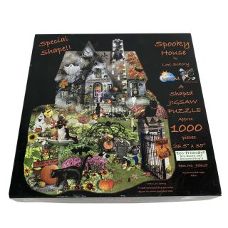 Halloween Spooky House Lori Schory 1000 Piece Jigsaw Puzzle - Open Box Complete