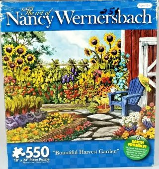 The Art Of Nancy Wernersbach 550 Piece Jigsaw Puzzle Bountiful Harvest Garden