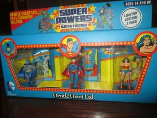 Sdcc 2016 Dc Powers 3 Micro Figure Pack Superman Batman Wonder Woman Mib