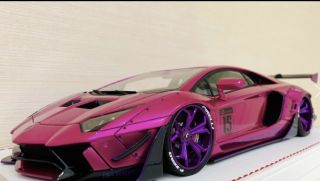 1/18 Davis Giovanni Lamborghini Lb Performance Aventador 2.  0 Chrome Flash Pink