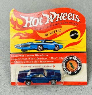 Hot Wheels Redline Unpunched Blue Custom Dodge Charger