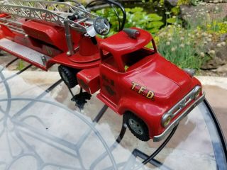 Tonka NO 900 - 6 1956 Fire Dept Engine Fire truck Aerial ladder And Rescue Set Box 2