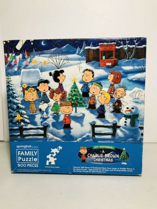 Springbok Puzzle 500 - Piece Vintage 1984 A Charlie Brown Christmas