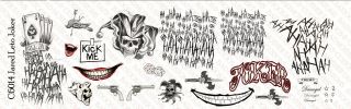 1/6 Scale Jared Leto Joker Suicide Squad Tattoo Decals For 12 Inch Figures