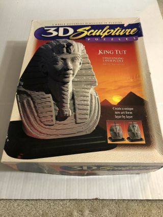 Vtg King Tut Bust 163 Layerered 3d Sculpture Puzzle Tutankhamun Vintage 1996