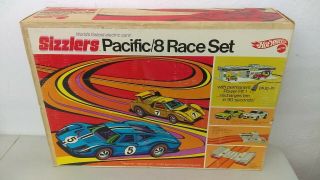 1969 Mattel Sizzlers Hot Wheels Redline Pacific 8 Race Set Mib Nos