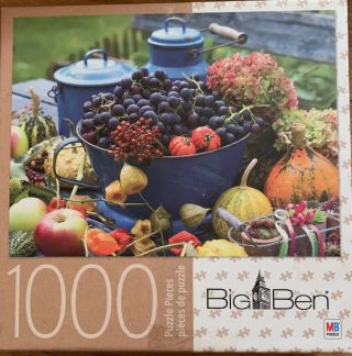 Big Ben 1000 Piece Puzzle - Food Fruit & Vegetables - Colorful Harvest Time