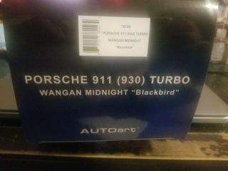 1/18 Autoart Porsche 911 930 Turbo Wangan Midnight Blackbird 78156 - Rare 2