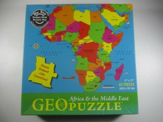 Geopuzzle Africa & Middle East 65 Piece Jigsaw Puzzle Map Germany Complete Drtoy