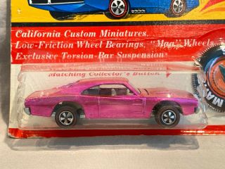 Hot Wheels Redlines 1969 Custom Dodge Charger Hot Pink MIP Never Opened 3