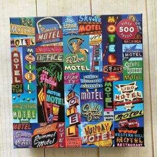 Galison 500 Piece Jigsaw Puzzle Vintage Motel Signs Colorful Neon
