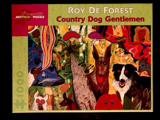 Pomegranate Artpiece 1000 Piece Puzzle " Country Dog Gentleman " Roy De Forest