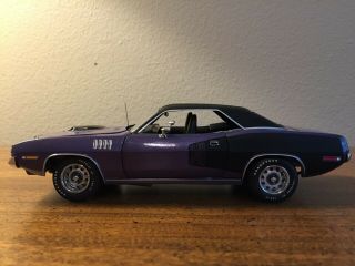 Rare Franklin 1:24 1971 Plymouth Cuda 340 in Violet/Black only 340 made 2