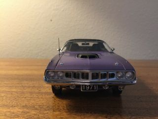 Rare Franklin 1:24 1971 Plymouth Cuda 340 in Violet/Black only 340 made 3