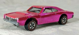 Mattel ' s Hot Wheels 1968 Redline Hot Pink The Custom Dodge Charger 2