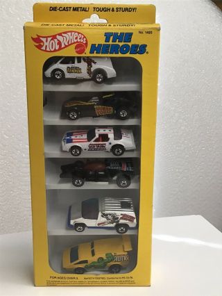 Hot Wheels Ultra Rare Tough " The Heroes " 6 Pack Card