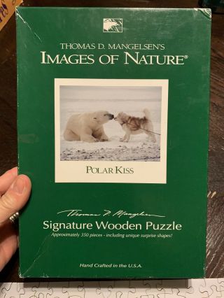 Thomas D Mangelsen’s Images Of Nature 350 Piece Wooden Puzzle Polar Kiss