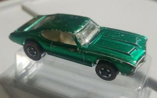Vintage Hot Wheels Redline Olds 442 Emerald Green 1971 2