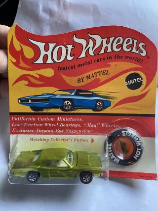 Hot Wheels Redline 1969 Lime Custom Charger Blister Pack Bp Usa