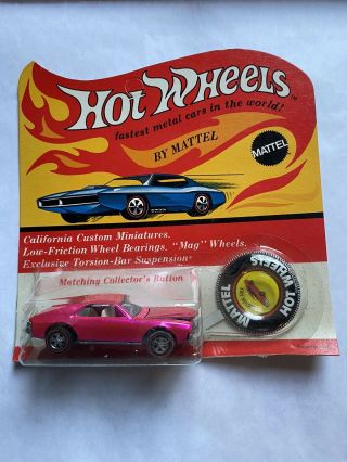 Hot Wheels Redlines,  Hot Pink Custom Amx,  In Unpunched Blister Pack