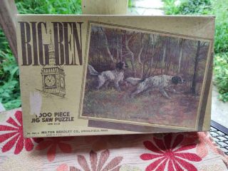 Vintage Milton Bradley Big Ben 1000 Pc Jig Saw Puzzle No.  4962 - A Dog 22x28