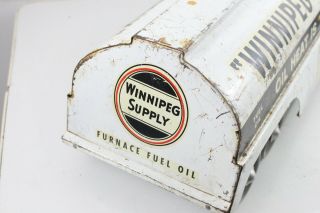 Vintage Pressed Steel Minnitoy Otaco Winnipeg Oil Gas Tanker Truck Toy 3