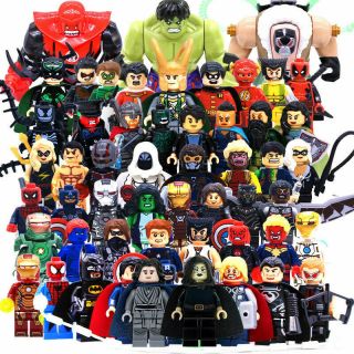 Lego Marvel Avengers Minifigures Iron Man Thanos Venom Heroes Dc Blocks