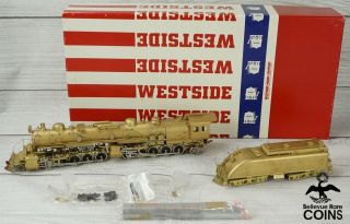 Westside Ho Brass A.  T.  & S.  F.  3000 2 - 10 - 10 - 2 Santa Fe Steam Locomotive W/box