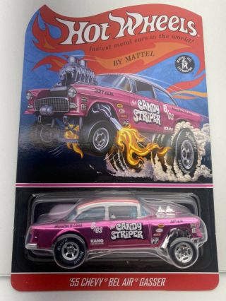 Hot Wheels Rlc Pink 55 Chevy Bel Air Gasser Candy Striper 3861/4000