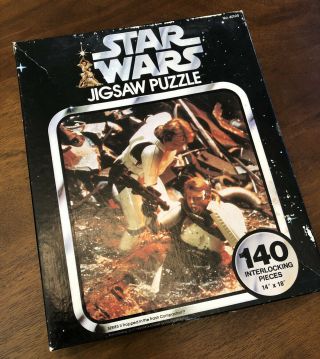 Vintage Star Wars 140 Piece Puzzle 1977 Trapped In The Trash Compactor Complete