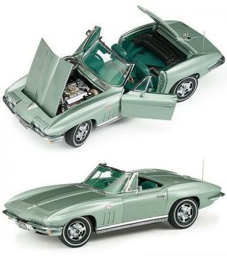 Franklin 1:24 1966 Corvette Sting Ray Fiberglass Convertible B11e845