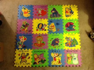 Disney / Winnie The Pooh Large 16 Piece Foam Floor Puzzle