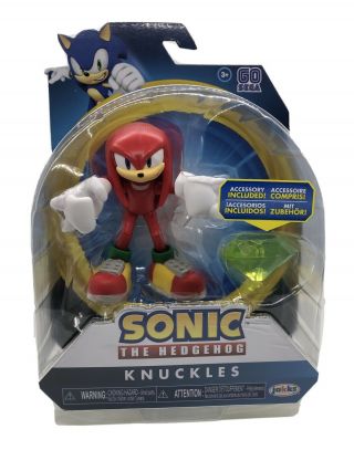 Sonic The Hedgehog Knuckles With Chaos Emerald Vhtf Action Figure Rare