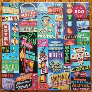 " Vintage Motel Signs” By Galison,  500 Piece Jigsaw Puzzle 20 " X 20 " Euc