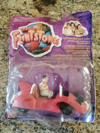 1994 The Flintstones Movie Fred Motorized Cave Cars Toy Pull 