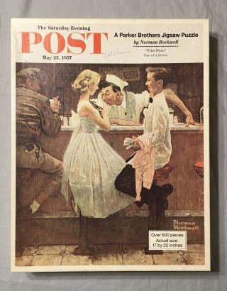 Complete Vintage Norman Rockwell Puzzle First Prom 500 Saturday Evening Post